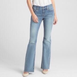 NWT GAP 1969 Mid Rise Long and Lean Jeans Medium Indigo Size 26 Short